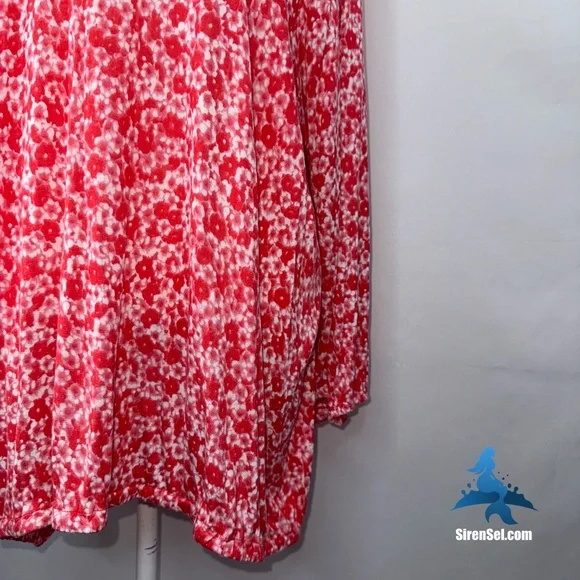 1138 Michael Kors Tunic Top – Size 3X – Red Floral - Picture 6 of 15